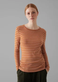 Outlet Agnes Stripe Wool Lyocell Tee Women Jersey|Tops & Tees