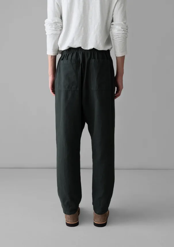 New Alfie Garment Dyed Herringbone Trousers Linen|Trousers