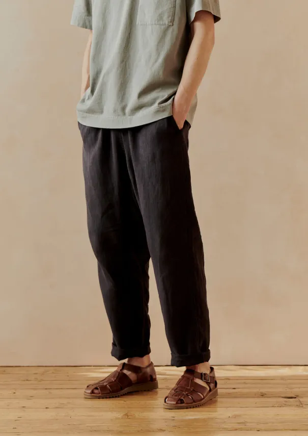 Best Alfie Garment Dyed Linen Trousers Trousers