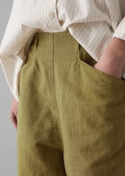 Clearance Alix Cotton Check Trousers Women Linen|Trousers