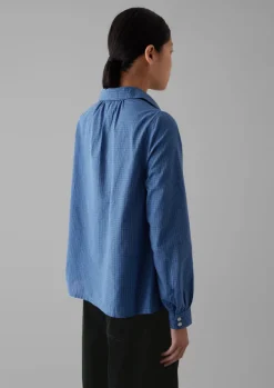 Clearance Anja Check Cotton Shirt Women Shirts|Tops & Tees