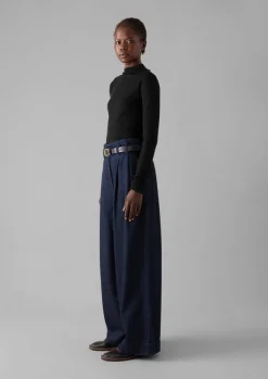 Hot Aster Wool Lyocell High Neck Tee Women Jersey|Tops & Tees