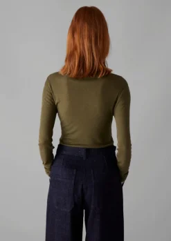 Sale Aster Wool Lyocell High Neck Tee Women Jersey|Tops & Tees