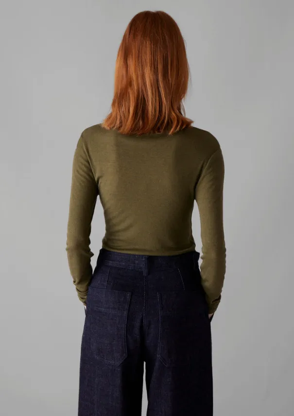 Sale Aster Wool Lyocell High Neck Tee Women Jersey|Tops & Tees