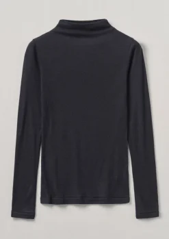 Aster Wool Lyocell High Neck Tee Women Jersey|Tops & Tees