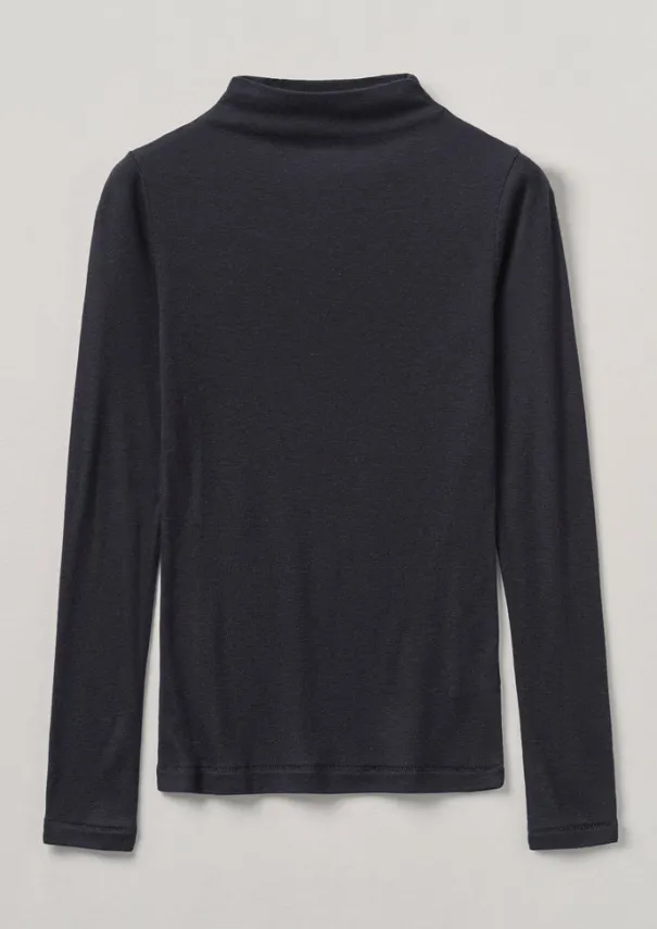 Aster Wool Lyocell High Neck Tee Women Jersey|Tops & Tees