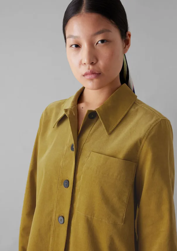 Hot Baya Patch Pocket Organic Cord Shirt Women Cord|Workwear