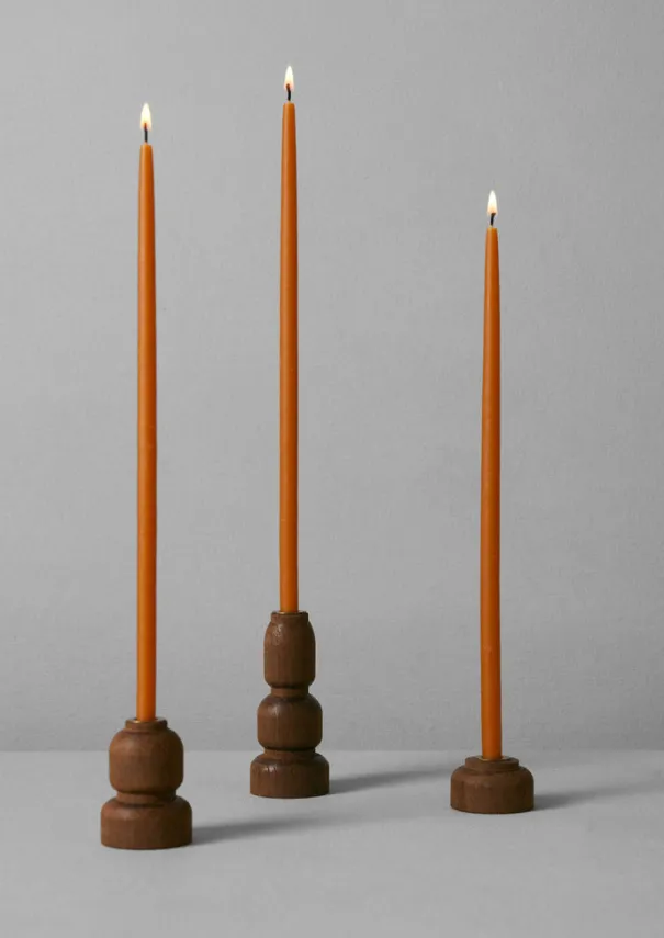 Sale wood Slim Dinner Candle Holder Set Decorative Pieces|Candles & Holders