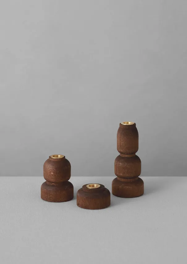 Sale wood Slim Dinner Candle Holder Set Decorative Pieces|Candles & Holders