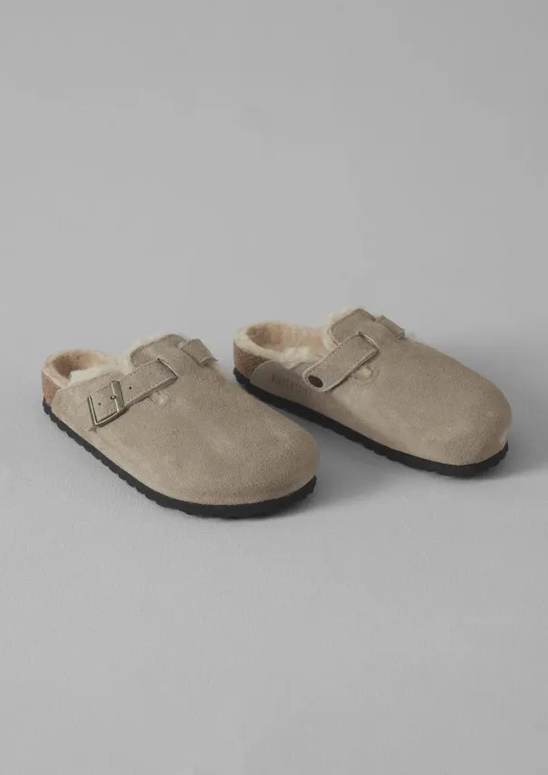 Sale Birkenstock Boston Suede Shearling Clogs Women Slippers|Nightwear