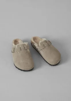 Sale Birkenstock Boston Suede Shearling Clogs Women Slippers|Nightwear