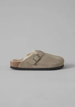Sale Birkenstock Boston Suede Shearling Clogs Women Slippers|Nightwear