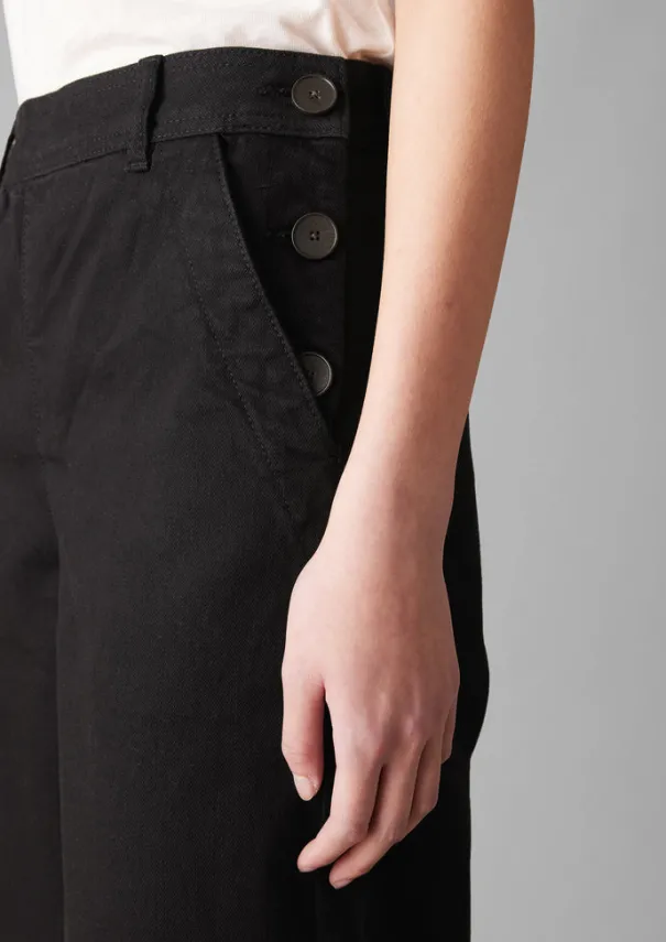 Best Denim Side Button Trousers Women Denim|Jeans