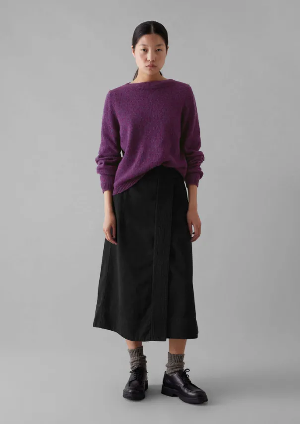 Sale Boat Neck Wool Sweater Women Knitwear