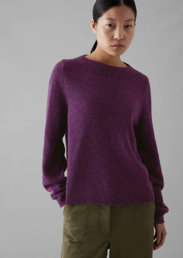 Sale Boat Neck Wool Sweater Women Knitwear