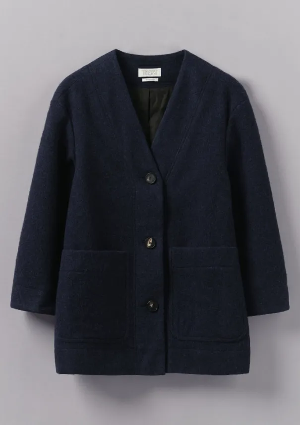 Discount Boiled Wool Short Coat Women Coats & Jackets
