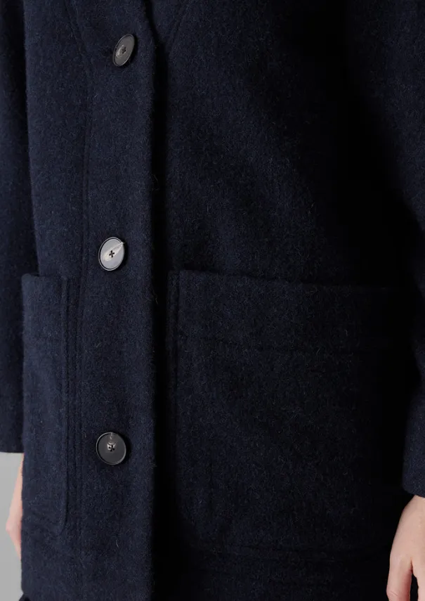 Discount Boiled Wool Short Coat Women Coats & Jackets