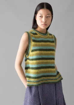 Online Brushed Alpaca Blend Stripe Tank Women Knitwear
