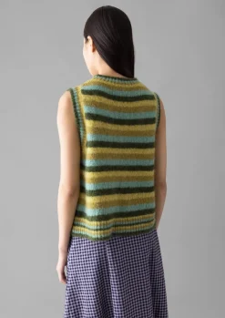 Online Brushed Alpaca Blend Stripe Tank Women Knitwear