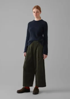 Outlet Brushed Alpaca High Neck Sweater Women Knitwear