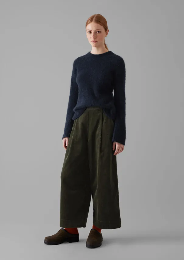 Outlet Brushed Alpaca High Neck Sweater Women Knitwear