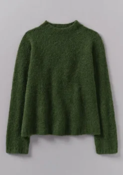 Best Brushed Alpaca High Neck Sweater Women Knitwear
