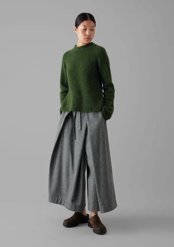 Best Brushed Alpaca High Neck Sweater Women Knitwear