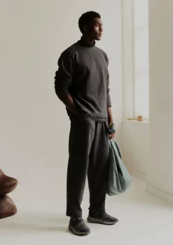 Hot Brushed Cotton Hemp Wide Neck Sweater Loungewear|Tops & Tees