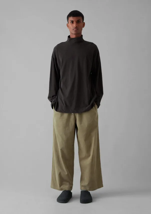 Hot Brushed Cotton High Neck Lounge Top Loungewear|Tops & Tees