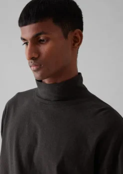Hot Brushed Cotton High Neck Lounge Top Loungewear|Tops & Tees