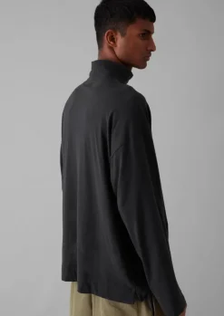Hot Brushed Cotton High Neck Lounge Top Loungewear|Tops & Tees