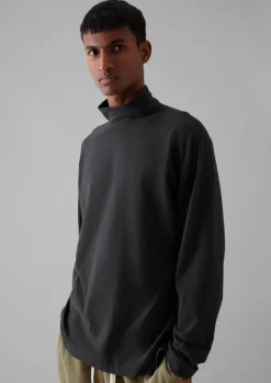 Hot Brushed Cotton High Neck Lounge Top Loungewear|Tops & Tees