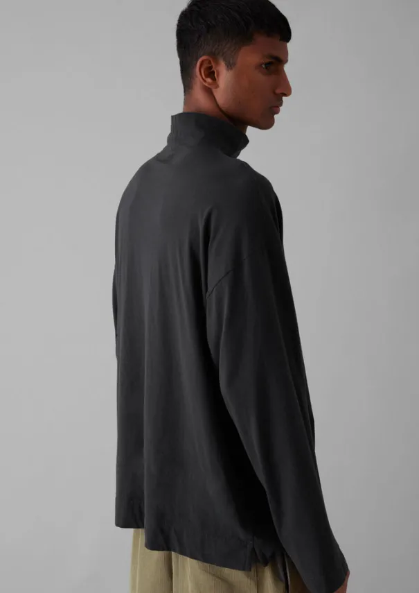 Hot Brushed Cotton High Neck Lounge Top Loungewear|Tops & Tees
