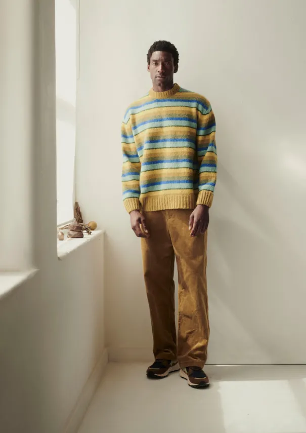 Online Brushed Stripe Sweater Knitwear