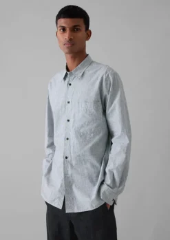 Outlet Chambray Cotton Linen Shirt Linen|Workwear