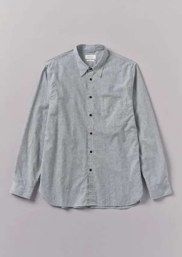 Outlet Chambray Cotton Linen Shirt Linen|Workwear