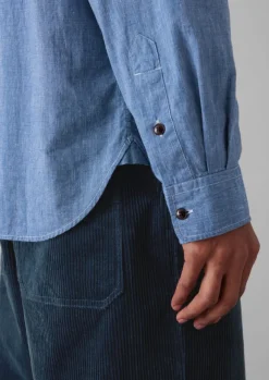 Chambray Cotton Linen Shirt Linen|Workwear
