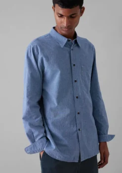 Chambray Cotton Linen Shirt Linen|Workwear