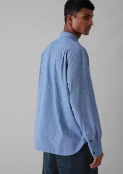 Chambray Cotton Linen Shirt Linen|Workwear