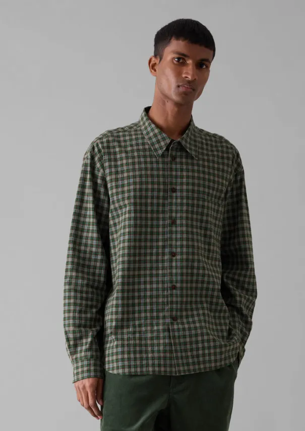 Sale Check Cotton Wool Shirt Shirts