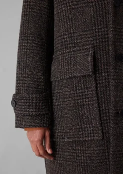 Sale Check Wool Overcoat Coats & Jackets