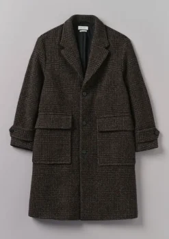 Sale Check Wool Overcoat Coats & Jackets