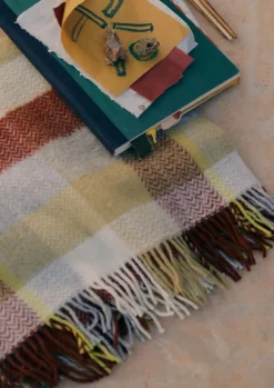 Best Chevron Check Wool Blanket Textiles|Blankets & Throws