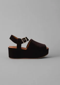 Outlet Chie Mihara Velvet Platform Shoes Women Sandals