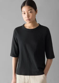 Hot Cleo Garment Dyed Organic Cotton Tee Women Jersey|Tops & Tees