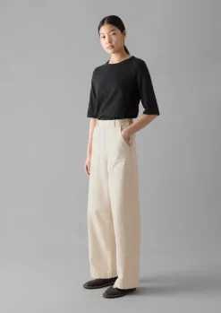 Hot Cleo Garment Dyed Organic Cotton Tee Women Jersey|Tops & Tees