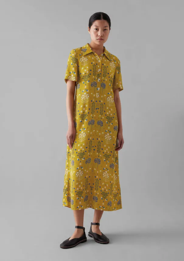 Clearance Collector Print Fluid Shirt Dress Women Dresses