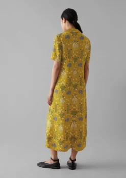 Clearance Collector Print Fluid Shirt Dress Women Dresses