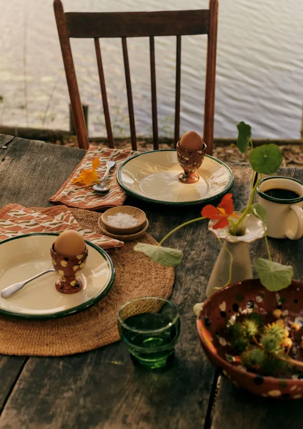 Hot Cortona Splatter Egg Cup Set Ceramics|Kitchen