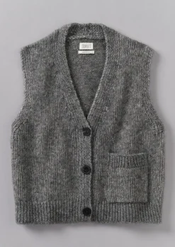 Discount Cotton Alpaca Button Through Tank Women Knitwear